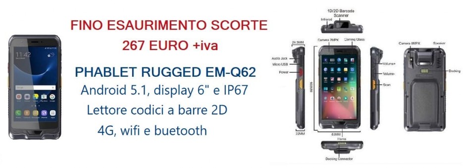 EM-Q62 Phablet rugged Android 5.1 acquista